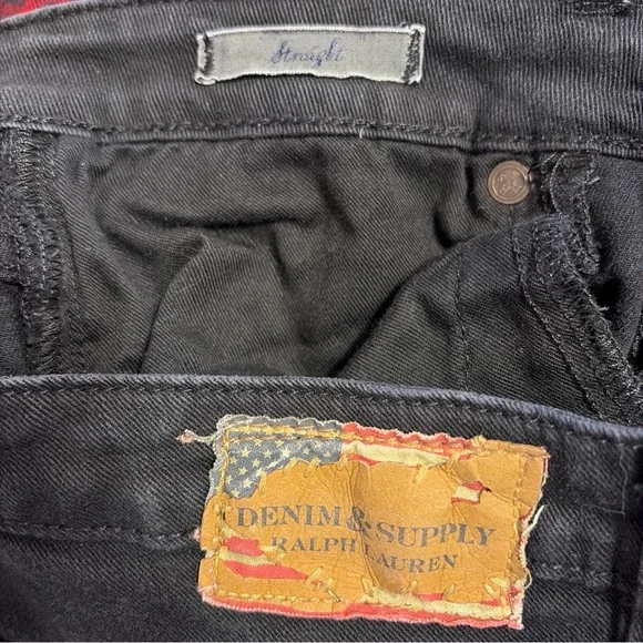 Ralph Lauren Denim & Supply Black Straight Leg Women’s Jeans Sz 28/34 Tall Long - Picture 8 of 10